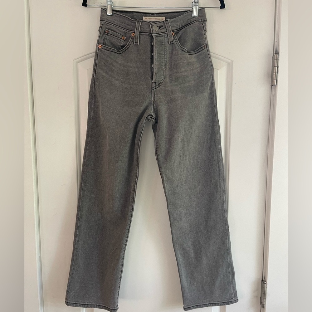 Levi’s Ribcage Straight Ankle Jean Gray - 24